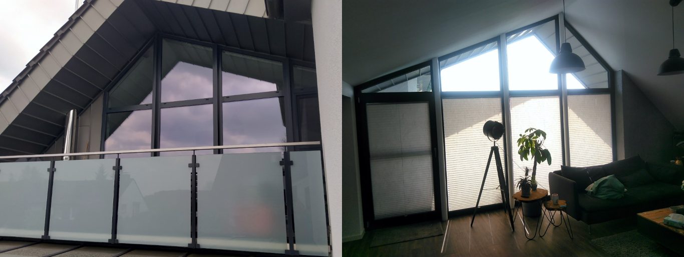 Alu - Fenster schräg